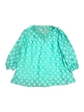 Cato Aqua Textured Swiss Dot Blouse